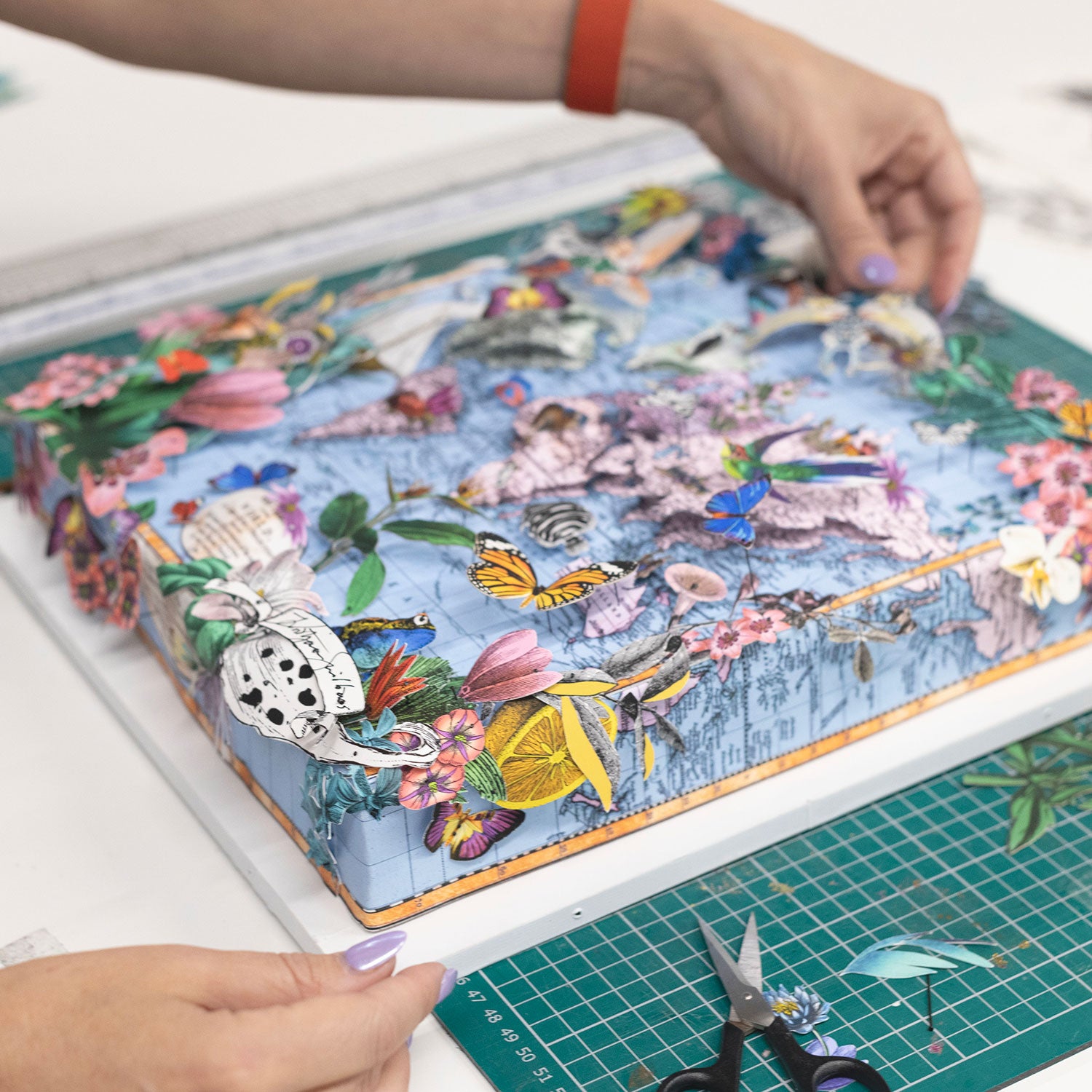 Globe Trotters Floating Maps - Original Artwork | Kristjana S Williams ...