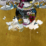 Golden Majestic Bee - Art Print - Kristjana S Williams Studio