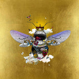 Golden Majestic Bee - Art Print - Kristjana S Williams Studio
