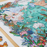 Mercator's Projection World Map - Art Print - Kristjana S Williams Studio