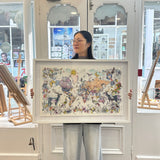 Iridescent World Map - Framed Artwork