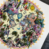 Yellow Ceylon World Map - Artist Proof - Kristjana S Williams Studio
