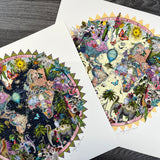 Navy Ceylon World Map - Artist Proof