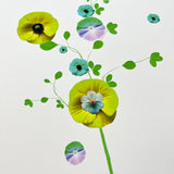 Green Neon Pressed Flowers - Artist Proof