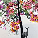 Pink Yellow Floral Tree - Artist Proof