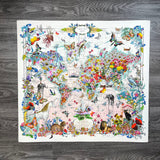 Ode to Art World Map - Pink Gradient - Artist Proof