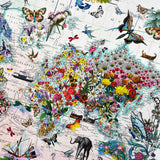 Ode to Art World Map - Pink Gradient - Artist Proof