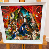 THE RED VELVET HOUND GOSSAERT - DIORAMA - WHITE FRAME