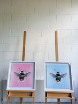 Queen Bee - Teal - Framed Artwork - Kristjana S Williams Studio