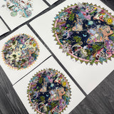 Navy Ceylon World Map - Artist Proof