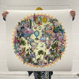 Yellow Ceylon World Map - Artist Proof - Kristjana S Williams Studio