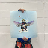 Golden Majestic Bee - Silver Blue - Artist Proof