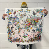 Ode to Art World Map - Pink Gradient - Artist Proof