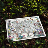 Eldgamla Isafold - Fannhvitt Iceland Map - Art Print - Kristjana S Williams Studio