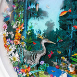 Hringlaga Forest - Heron Zebra - Original Artwork 2023 - Kristjana S Williams Studio