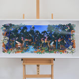 The Blue Ink Forest at Dawn - Original Artwork 2023 - Kristjana S Williams Studio