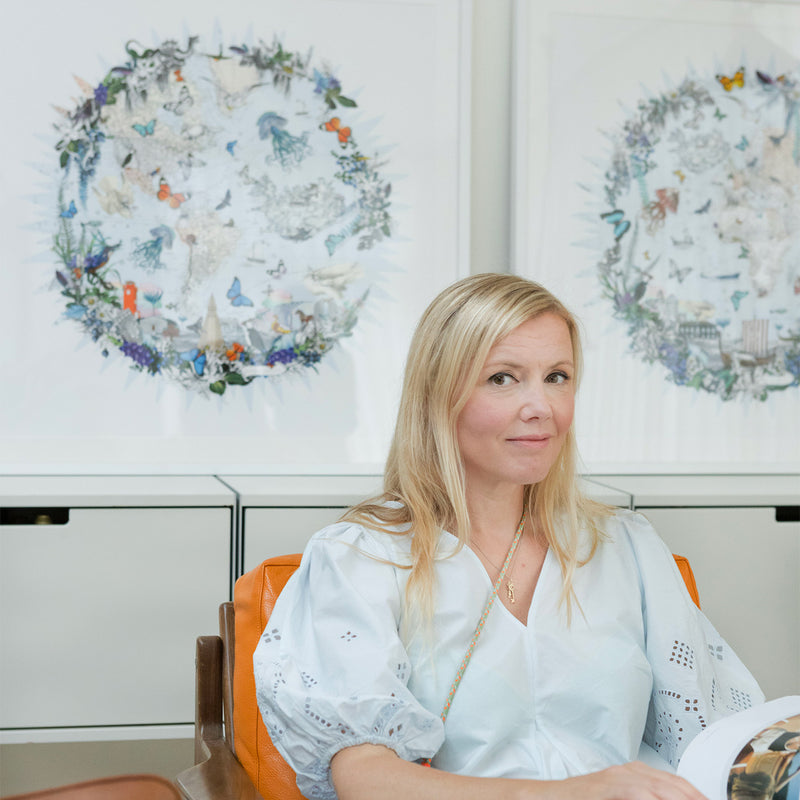 Klakinn & Amerika - Circular Map - Art Print - Kristjana S Williams Studio