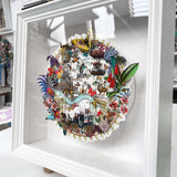 Circular Modern Lundunar Kort - East - Original Artwork 2023 - Kristjana S Williams Studio