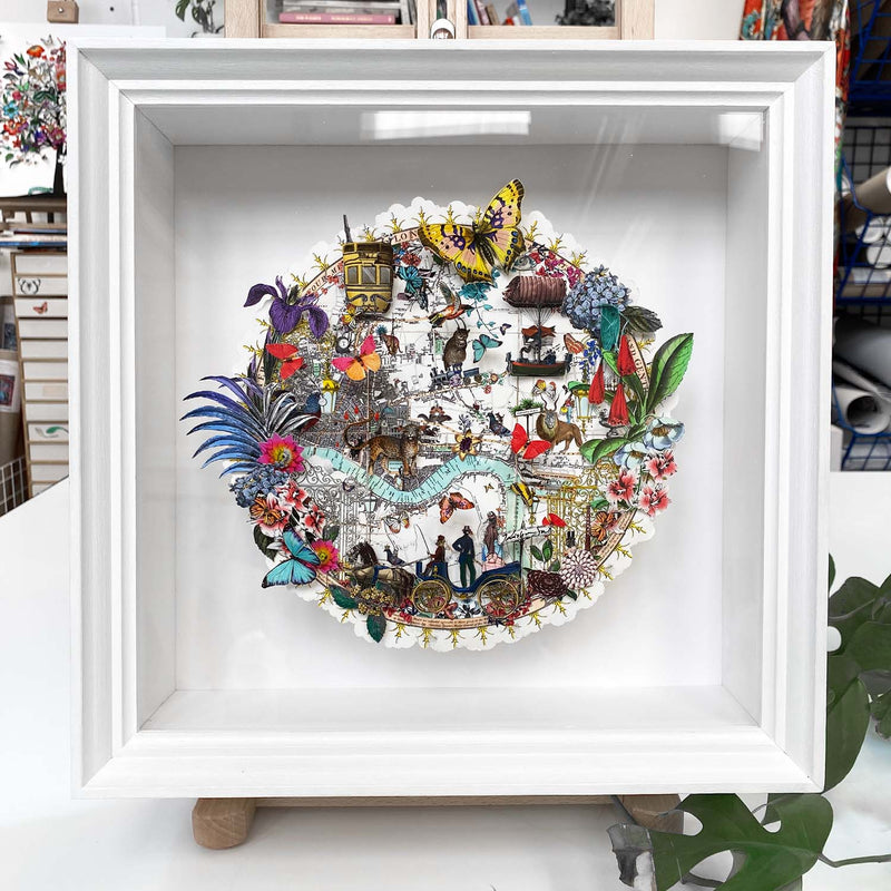 Circular Modern Lundunar Kort - East - Original Artwork 2023 - Kristjana S Williams Studio