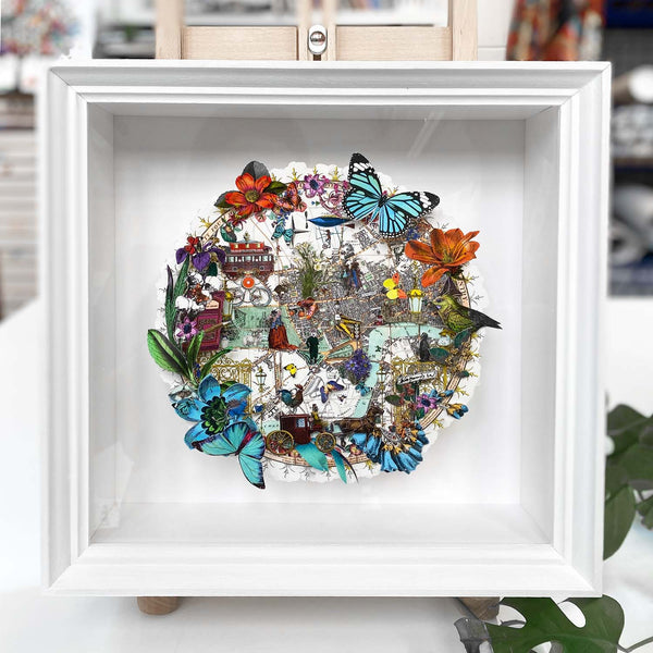 Circular Modern Lundunar Kort - West - Original Artwork 2023 - Kristjana S Williams Studio