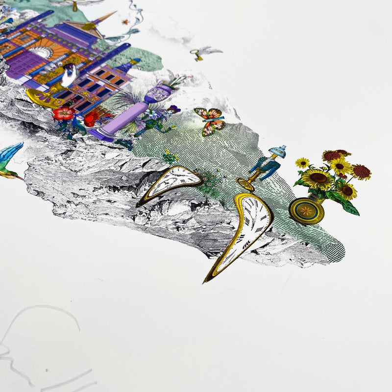 Floating Island - Súrrealískt - Art Print - Kristjana S Williams Studio