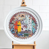 Paul Smith World Map - East  - Framed Artwork - Kristjana S Williams Studio