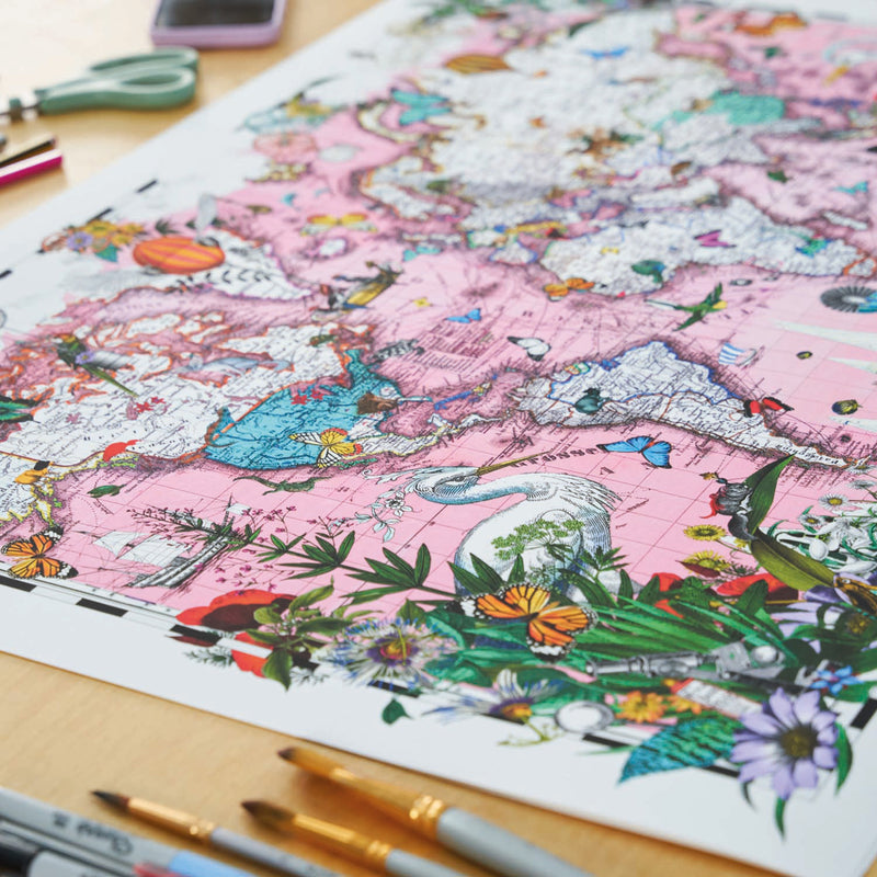 Bleika Herbalist Healing Map - Art Print - Kristjana S Williams Studio