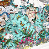 Mercator's Projection World Map - Original Artwork 2023 - Kristjana S Williams Studio