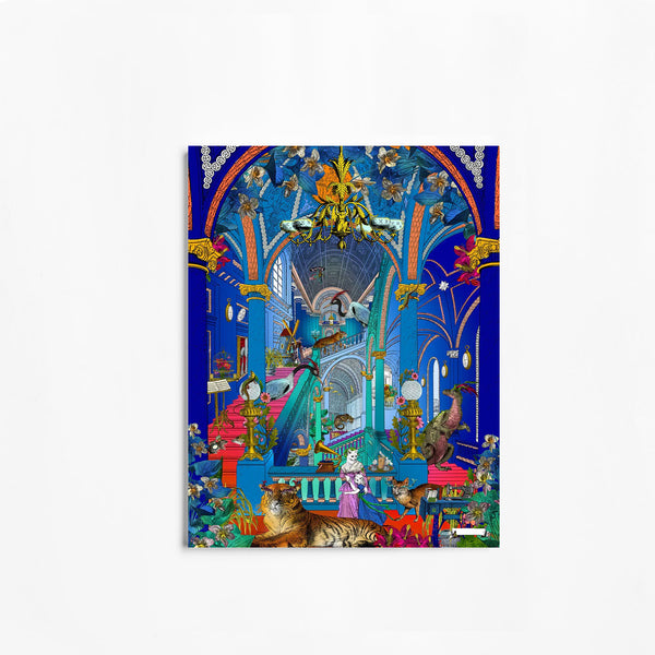 Cobalt Blue Palace - Art Print - Kristjana S Williams Studio