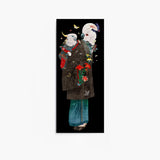 Akari (red cold) and Niko (red child) - Silk print exploration - Art Print - Kristjana S Williams Studio