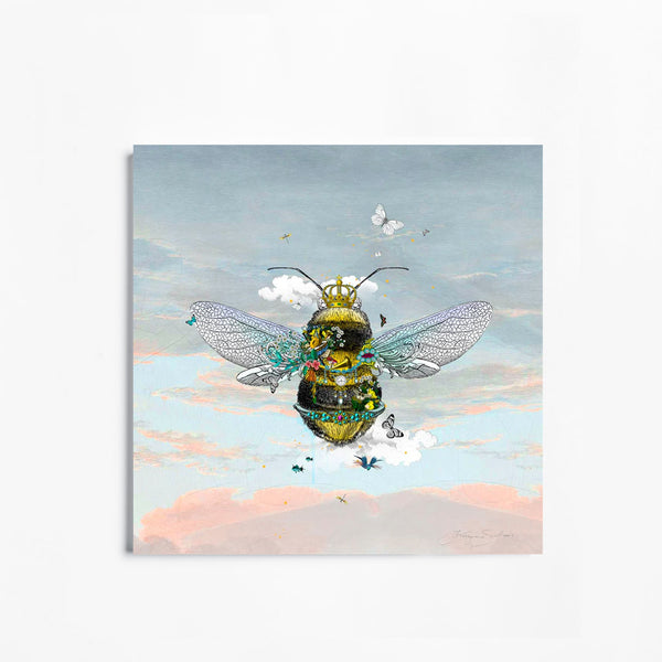 Cool Sky Queen Bee - Art Print - Kristjana S Williams Studio