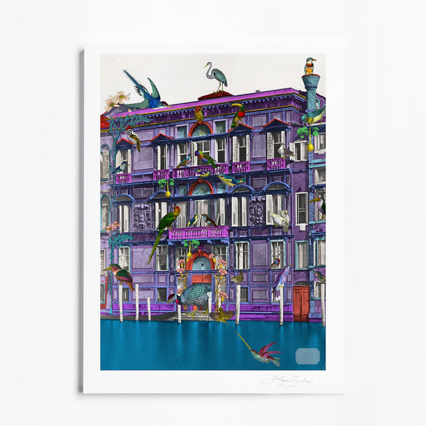 Gli Uccelli Violet Setur - Art Print - Kristjana S Williams Studio