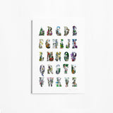 Letter spectrum - Hvitt Alphabet - Art Print - Kristjana S Williams Studio