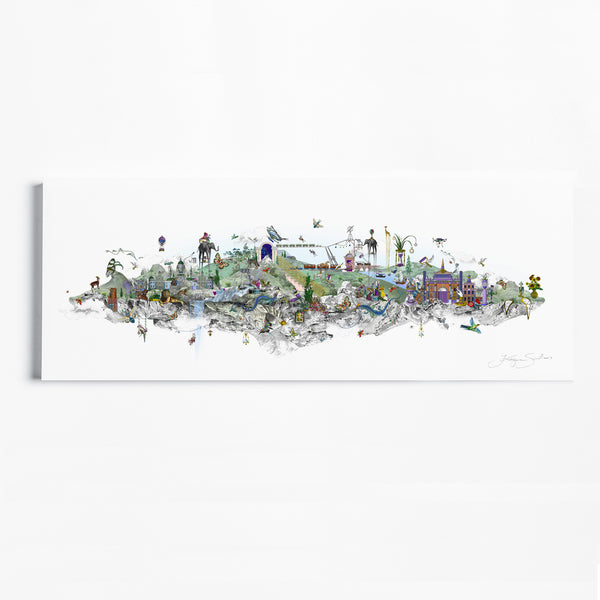 Floating Island - Súrrealískt - Art Print - Kristjana S Williams Studio