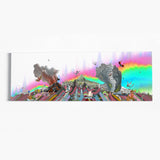 Firemountains & Jardskorpufleka - Hvítt - Skyline - Art Print - Kristjana S Williams Studio