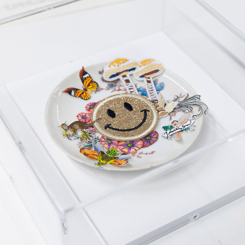 Smiley Treasure Original Ceramic - Original Artwork 2023 - Kristjana S Williams Studio