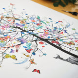 Blár Stag Tree - Art Print - Kristjana S Williams Studio