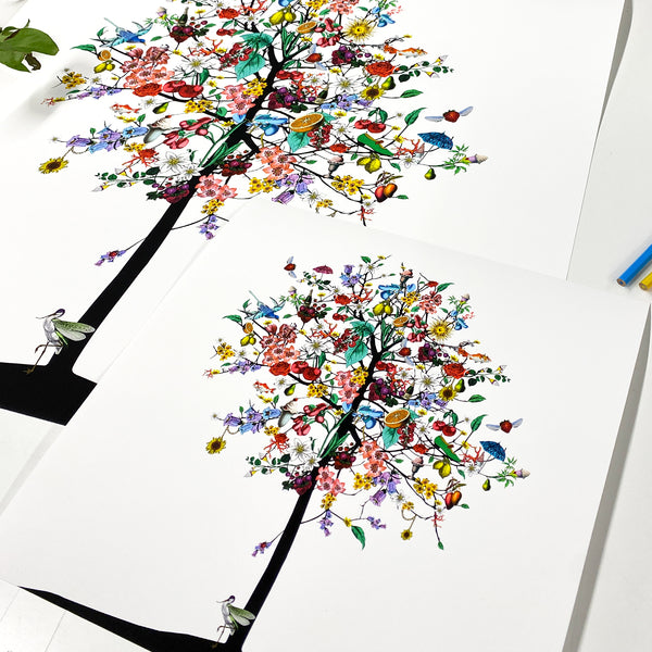 Four Season Tree - Sumar - Art Print - Kristjana S Williams Studio