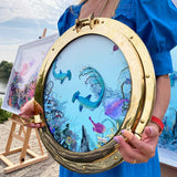 Deep Waters - Blár - Original Porthole 2023 - Kristjana S Williams Studio