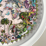 Ceylon Elephants Palm Dusk Original Artwork - Kristjana S Williams Studio