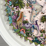 Ceylon Elephants Palm Dusk Original Artwork - Kristjana S Williams Studio