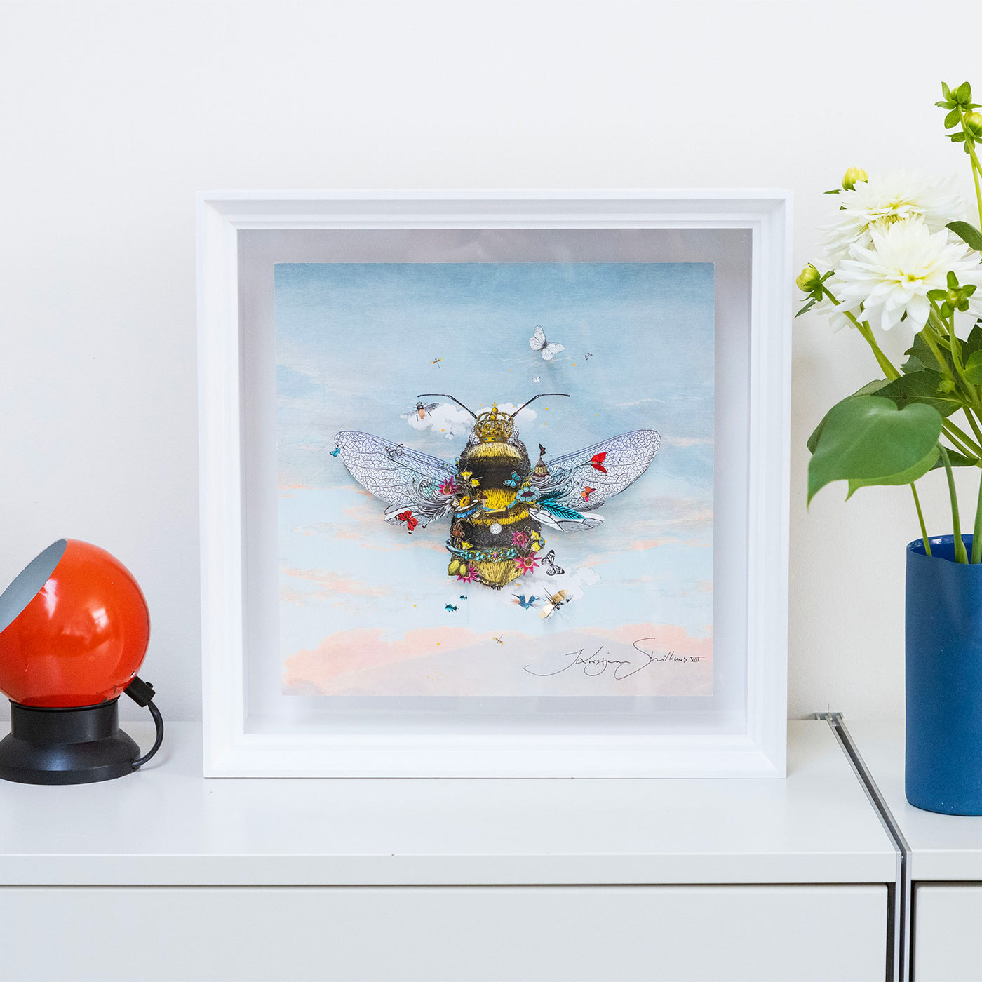 Cool Sky Queen Bee - Original Artwork Series | Kristjana S Williams Studio, image size:1400x1400