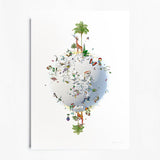 Antlered Giraffe Hnöttur - Art Print
