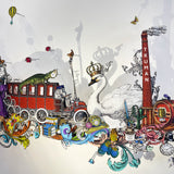 The London Skyline – Kettir og Kóngar - 3D Artwork