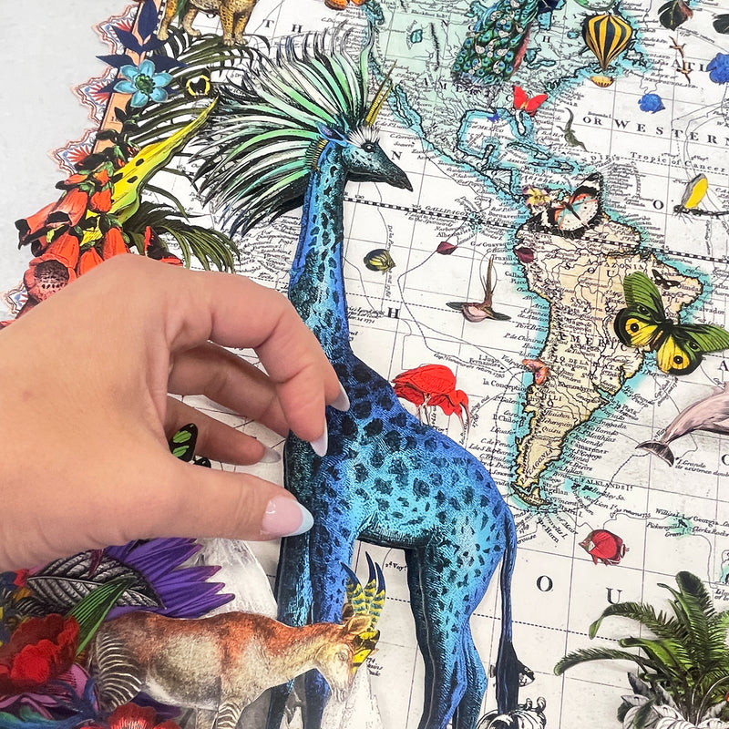 Navigators of the World - Giraffe - 3D Hybrid Artwork