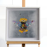 Ode To Art Bee - Silver - M - Framed Artwork - Kristjana S Williams Studio