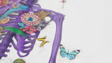Violet Bones - Contemplating Skeleton - Original Artwork 2023