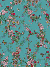 Klifur Bloom Wall Mural - Turquoise - Kristjana S Williams Studio