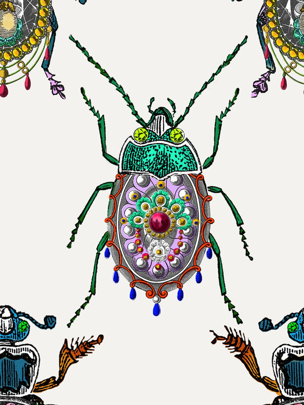 Bejewelled Bjollur Wallpaper - Off White - Kristjana S Williams Studio