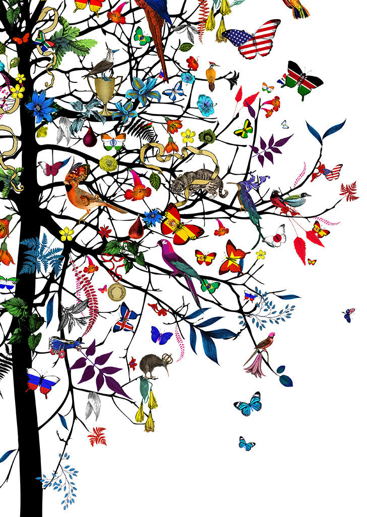 Althjodlegt Tre - International tree - Art Print - Kristjana S Williams Studio